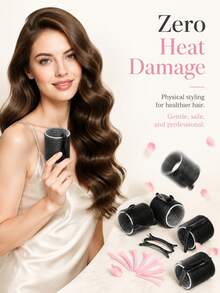 Heatless Hair Curler Set Self-Adhesive Hair Rollers DIY Hair Styling Tools Suitable For Natural Hair And Wigs Travel Essential Accessories Affordable Hair Curling Tools - Multicolor - View 7