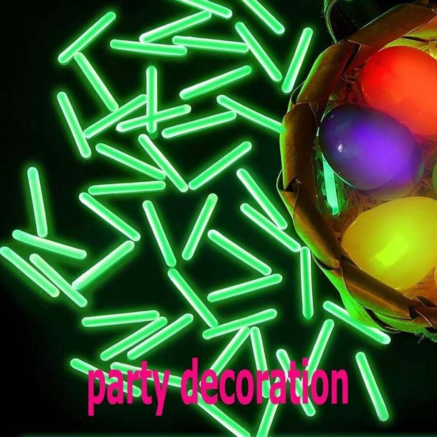 50pcs 3 Sizes Glow Sticks/Fishing Floats, Perfect For Fishing/Easter Eggs, Parties, Games And Halloween Decorations