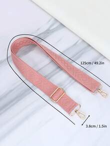 Adjustable Embroidered Shoulder Strap, Suitable For Handbags And Crossbody Bags, Wallet Strap - Pink - View 5