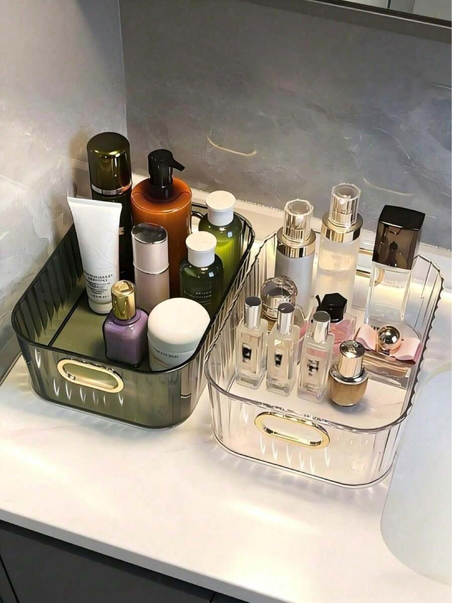 化妝品護膚品口紅收納盒,便攜式加厚桌面收納盒 - 彩色 - 查看 1