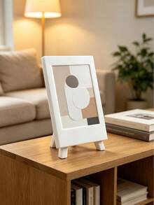 1-2pcs 3D Printed White Mini Instant Photo Frame, Easel-Style Photo Display Stand, Reusable Desktop Photo Decor, Multi-Scenario Universal Desktop Decoration, Perfect Gift For Birthday, Anniversary, Holiday And Christmas - Multi-color - View 4