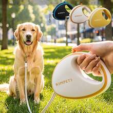 1pc Automatic Retractable Dog Leash, One-Touch Brake Dog Leash, Outdoor Dog Leash, Automatic Dog Traction Rope, Triangle Design Traction Rope, Anti-Burst Traction Rope, Classic Color Traction Rope, High Pressure Resistance Wear-Resistant Traction Rope, Precision Axle Wheel Traction Rope, Pet Supplies, Dog Supplies, Outdoor Supplies, Traction Supplies, Suitable For Small And Medium-Sized Cats And Dogs - Multicolor - View 2