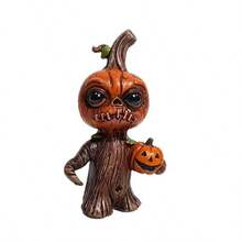 1pc Halloween Resin Pumpkin Figurine, Best-Selling Desktop Ornament, Holiday Scene Decor Craft - Multicolor - View 4