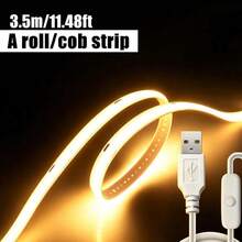 USB Powered LED Strip Light, White & Warm White Selectable Flexible Self‑Adhesive LED Tape, Multiple Lengths Available, Indoor Ambient Lighting For TV Backlight, Bedroom, Cabinet Home Decoration - Multicolor - View 9