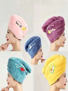 1/5pcs High-Density Woven Non-Shedding Gentle Hair Care Durable Super Absorbent Soft Skin-Friendly Quick-Drying Neutral Efficient Hair Drying Towel, Perfect Gift For Girlfriend On Valentine's Day And Thanksgiving - Multicolor - View 3
