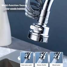 360° Rotatable Faucet Extender, Stainless Steel Anti-Splash Tap Aerator Booster With 2 Water Flow Modes, Water Saving Filter Sprayer, Universal Tap Accessory For Kitchen Sink, Bathroom Washbasin & Restaurant Use - Kitchen Splash-proof Frother - View 2