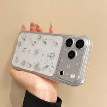 Luxury Star Diamond Blue Butterfly Phone Case, Soft Shell Anti-Drop Non-Yellowing, Summer New Fashion Versatile Women's Style, Full Coverage Protective Case, Luxury Sparkling Versatile, Suitable For 18 Pro Max/18 Pro/18/Duo/17/Air/16/15/14/13 Series - Clear - View 5