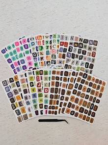 209/627/181/378pcs (Multiple Options) Vintage Letter Sticker Set, Ransom Letter/Scrapbook Stickers, Magazine Cutout Style Letters, English Alphabet Stickers, Suitable For Diary Decoration Crafts/Photo Albums - Set - View 16