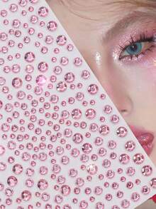 3Pcs Macaron Color Face Gem Stickers Sparkly 3D Colorful Rhinestone Self-Adhesive Face Diamond Stickers Mixed Size Crystal Jewel Sliders For Eye Face Body Makeup Nail Art Festival Party Halloween Christmas Cosplay DIY Craft Decorations - Multicolor - View 3