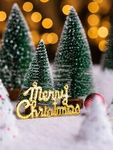 Mini Christmas Tree Set With Reindeer Figurine And Snow-Covered Desktop Christmas Tree, Suitable For Window Sill, Fireplace Or Mantel As Holiday Home Decor And Christmas Decoration - Multicolor - View 6