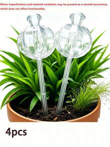 1/2/4pcs Cactus Shaped Automatic Watering Device - Plant Automatic Slow-Release Watering System, No Electricity Required, Suitable For Succulents And Fresh Flowers; Made Of Plastic Material, Large Capacity Design, Narrow Mouth Structure Can Extend Watering Interval; Essential For Indoor And Outdoor Gardening, Achieve Automatic Drip Irrigation. - Multicolor - View 12