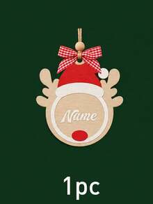Custom Wooden Christmas Tree Ornament, Personalized Name Santa Hat Holiday Decor, Festive Rustic Christmas Style, Customized Hanging Wall Decoration, Customizable Name Tree Ornament, Christmas Party Decor, Holiday Keepsake Gift, Christmas Gift 2026 - Style B - View 27