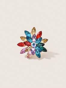 Valisandre 1pc Fashionable Luxury Minimalist Flower Open Ring, Daily/Party/Wedding Wear Valentines,Mom,Mother,Mother's Day,Gift - 2 - View 11
