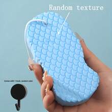 2pcs Set, (1pc Exfoliating Bath Sponge + 1pc Hook) - Gentle Skin Scrubber, Suitable For Rough Skin, Dead Skin Removal Massager, Bath Exfoliating Brush, Body Cleaning Bath Brush - Multicolor - View 12