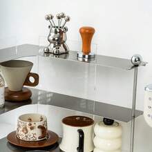 Stainless Steel Corner Shelf With Acrylic Sides, 3-Tier Kitchen Organizer - View 11