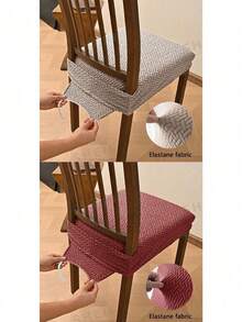 1pc/5pcs Non-Slip Dining Chair Cover, Soft Plaid Pattern, Elastic Chair Cover, Suitable For Office And Home Chairs, Beautiful High Elastic Soft, Can Replace Old Surface, Protects Chair, Aesthetic Home - Multicolor - View 7