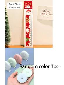 2/1pc Christmas Cartoon Magnetic Ruler, 15cm Multi-Functional Bookmark Straight Ruler, Cute Santa Claus Snowman Gingerbread Man Pattern Student Measuring Ruler, Ideal Back To School Christmas Gift - Multiple Styles - View 16