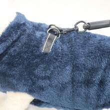 Medium Sized Dog Jacket, Fleece-Lined Dog Winter Jacket With D-Ring, Puppy Vest, Warm Dog Snow Jacket - Royal Blue - View 3