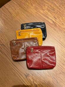 Christmas Promotion Mini Coin Purse, Simple Japanese Style Unisex Small Student Key Card Holder Pouch - Multicolor - View 10