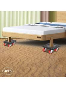 Small Caster Wheels - Black - View 2