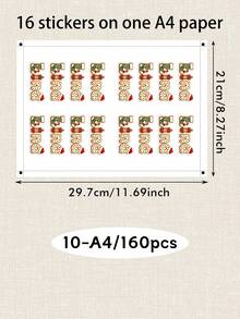 Custom Christmas Name Stickers, Personalized Holiday Letter Decals, Festive Santa Snowman Candy Cane Style, Customized Gift Wrap Labels, Customizable Name Stickers For Presents, Christmas Party Decor, Holiday Gift Tags 2026, Christmas Gift Stickers - Style a - View 15