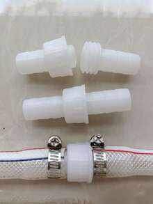 3pcs 1 Inch Hose Connector, HDPE Plastic Straight Hose Connector, Suitable For Flexible Water Pipe/Garden Watering Hose/Irrigation Hose, Quick Connect Hose Extension Connector, Requires Clamp For Fixing - Multicolor - View 9