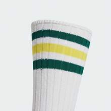 Adidas Kaos Kaki Setengah Betis Unisex Minimalis Serbaguna untuk Olahraga Kasual, 2 Pasang, JC8622 - Putih, hijau, kuning / Putih, biru, merah - View 4