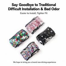 1PC Vintage Cartoon Car Steering Wheel Cover Without Inner Ring, 4 Styles Available, Elastic Band Easy Installation, Wear-Resistant Anti-Slip, All-Season Universal, Unisex, Car Interior Accessory - Multicolor - View 5