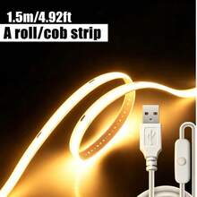 USB Powered LED Strip Light, White & Warm White Selectable Flexible Self‑Adhesive LED Tape, Multiple Lengths Available, Indoor Ambient Lighting For TV Backlight, Bedroom, Cabinet Home Decoration - Multicolor - View 13