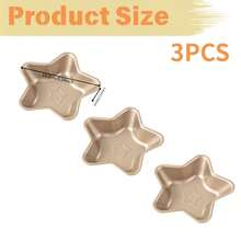 Mini Fluted Tube Pan 4 Inch, Carbon Steel Nonstick Heart Star Baking Mold, Cupcake Bread Bavarois Brownie Tray - Multicolor - View 11