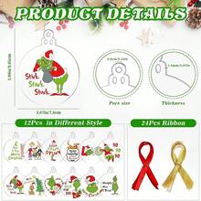 The Grinch 12 buah Ornamen Bola Gantung Pohon Natal Whoville, Dekorasi Pohon Natal, Dekorasi Rumah untuk Liburan Natal - Beraneka warna - View 6