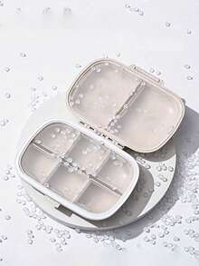 Portable Pill Box With Cute Pill Pattern Print, Moisture-Proof Medicine Organizer, Compartmentalized Travel Pill Storage Box, Daily Small Pill Box Suitable For Pockets Or Handbags, Reusable Unisex Medicine Storage Box, Pill Planner, Daily Carry Small Pill Box For Storing Vitamins, Medications And Nutritional Supplements, Travel Essential Accessory - Multicolor - View 9