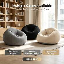 Random Color Large Lazy Inflatable Sofa Chair PVC Recliner Bean Bag Sofa Pouf Sofa Tatami Living Room Supplies Outdoor Camping Equipment - Random Color - View 1