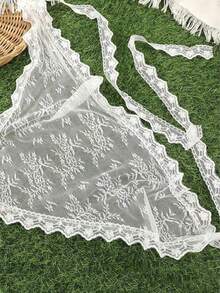 Fashionable Single Layer Embroidered Lace Mini Skirt, Can Be Perfectly Paired With Leggings, Sweatshirts Or Sweaters As A Stylish Accent, Suitable For Campus Wear - Multicolor - View 6
