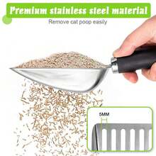 Cat Litter Scoop - Stainless Steel Metal Cat Litter Scoop-Kitty Metal Scooper-Sturdy Mesh Scooper - Mesh Shovel-Easy To Clean - Suitable For Cat Litter Box - Multicolor - View 5