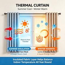 FLYINGCURTAINS Modern Plaid Patchwork Thermal Sunscreen Curtain With Window Rod Bag Style Light Translucent Privacy Window Screen, Farmhouse Style Home Decor Curtain - Lilac Purple - View 5