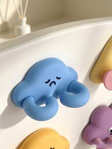 1pc Cute Wall Mount Toothbrush Holder, Punch-Free Self Adhesive Toothbrush Rack, Creative Cartoon Shape Bathroom Storage Hook, Waterproof Silicone Organizer, Keep Toothbrush Dry, Ideal For Bathroom Vanity Decor - Multicolor - View 8