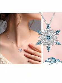 1pc Charming Cubic Zirconia Pendant Necklace Women's Party Accessory Christmas Gift - 1# - View 1