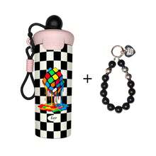 1PC 600ML Creative Checkered, Simple Checkered, English Check Pattern Stainless Steel Insulated Cup, Dual-Drink Coffee Cup, Portable Straw Cup, Stylish Lanyard Insulated Cup, Suitable For Office, Home, Gift Recommendations, Coffee/Milk/Tea - Multicolor - View 10