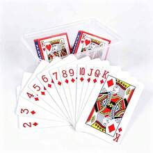 54pcs/Set 56x86mm Grey Core Paper Red Back Playing Cards, Magic Tools, Party Games, Halloween, Christmas, Essential Choice - Red - View 1