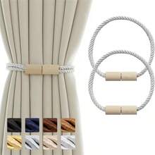2pcs Curtain Tiebacks Magnetic Boho Curtain Holders For Drapes Rope Curtain Tie Backs For Curtains Window Treatment Holdbacks For Home Decorative - Multi-color - View 10