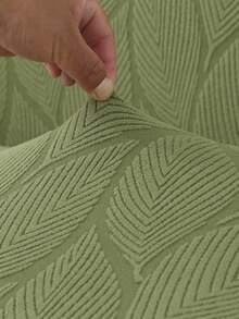 Beige Style Chair Covers Dining Chair. Simple Plant Print. For Hotels And Home Use - Green - View 4