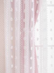 1pc Double Layer Blackout Curtain With Metal Rings, Available In Beige, Pink, Grey, Dark Grey And Green, Featuring Double Layer Insulation Effect, Metal Rings At Top For Easy Hanging, Suitable For Living Room, Bedroom And Office Holiday Decoration, All Season Use - Pink - View 1