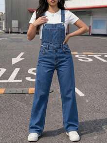 Women Denim Overalls & Jumpsuits - OT16 Blue - View 4
