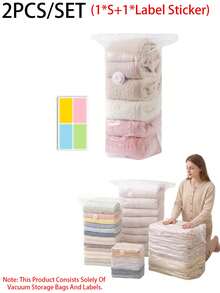 2026 Model No-Pump 3D Vacuum Storage Bag 80% Compression Rate Extra Large Capacity 3D Roll-Up Vacuum Sealed Bag Upgraded Large Capacity Storage Compression Bag Suitable For Bedding Clothing Blankets Giant Bedding Travel Storage Cube - Multi-color 1.0 - View 11