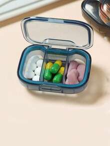 2/1pc Ultra-Small 3-Compartment Dust-Proof Pill Storage Box, Daily Pill Box - (3 Compartments Per Day) 3 Compartments, Dust-Proof, Medication Manager, Easy Daily Dosing - Portable Lightweight Design, Portable Lightweight Design Suitable For Travel Or Home Use, Box, Travel Essential - Multicolor - View 5