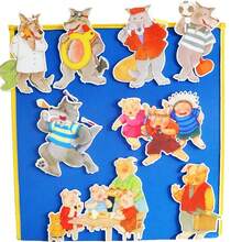 hoojojo 8Pcs Felt Storytelling Set, Go Away, Mr. Wolf! Story Props, Role-Playing Toy, Classroom Interactive Game, Party Game Props, Birthday Gift, Back-To-School Essential - Multicolor - View 5