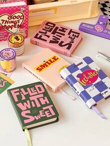 1pc Pocket Notebook, Vintage Hard Cover A7 Size, Mini Portable 96 Sheets Line Pages Diary Memo Office School Book, Back To School Gift - Multi Colors - View 9