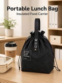Apanese-Style Handbag, Multifunctional Lunch Box Tote Bag With Drawstring Closure, Insulated Bento Bag That Does Not Contact Food (Non-Food Contact) - Multicolor - View 2