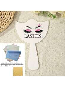 Eyelash Extension Display Card Mirror, Handheld PVC Lash Beauty Card, Social Media Eyelash Artist Props, Eyelash Tools, Eyelash Artist Gift - Multicolor - View 8